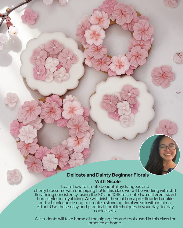 Delicate & Dainty Simple Florals w/Nicole: Saturday, Sept 19th, 10:45AM - 11:45AM (F1A)
